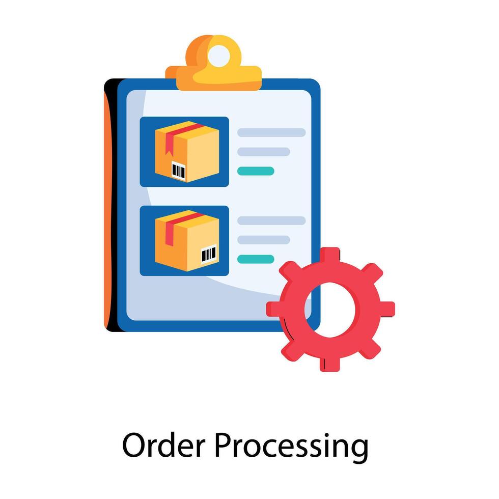 Trendy Order Processing vector