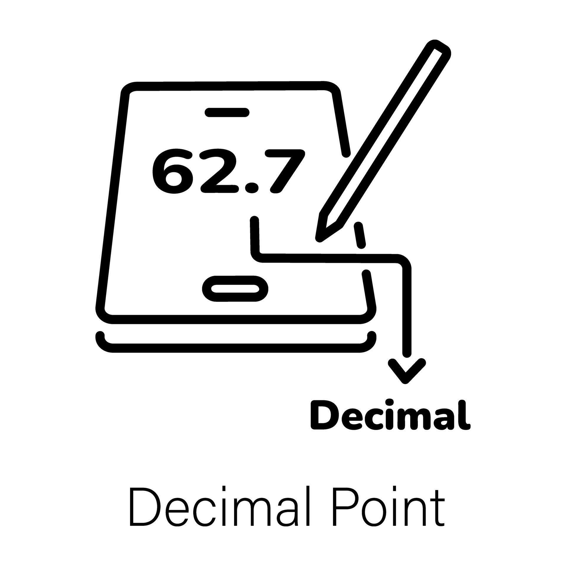 Trendy decimal point 40267390 vector art at vecteezy