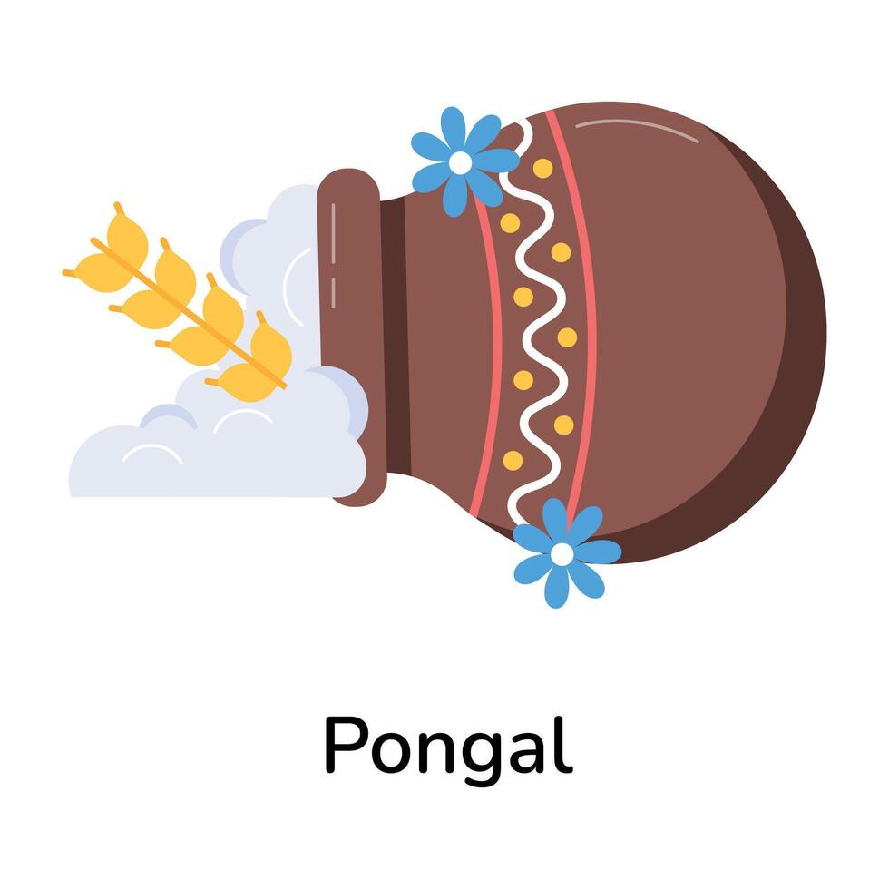 Trendy Pongal Concepts vector