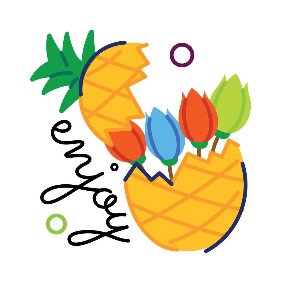 Trendy Enjoy Spring vector