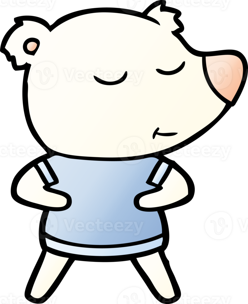 happy cartoon polar bear png