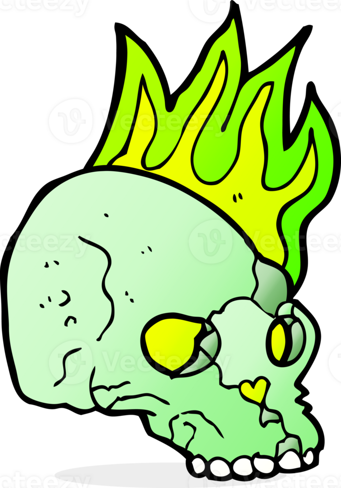 cartoon spooky skull png
