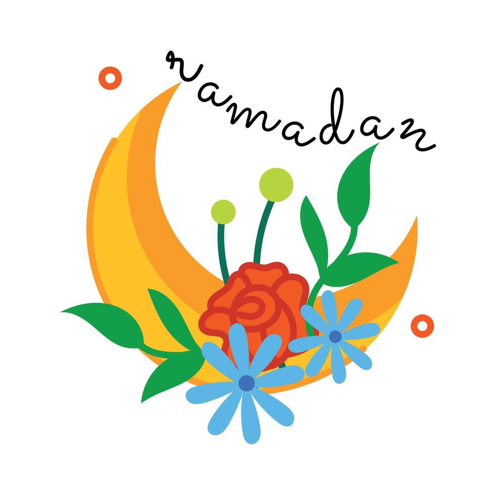 Trendy Ramadan Crescent vector