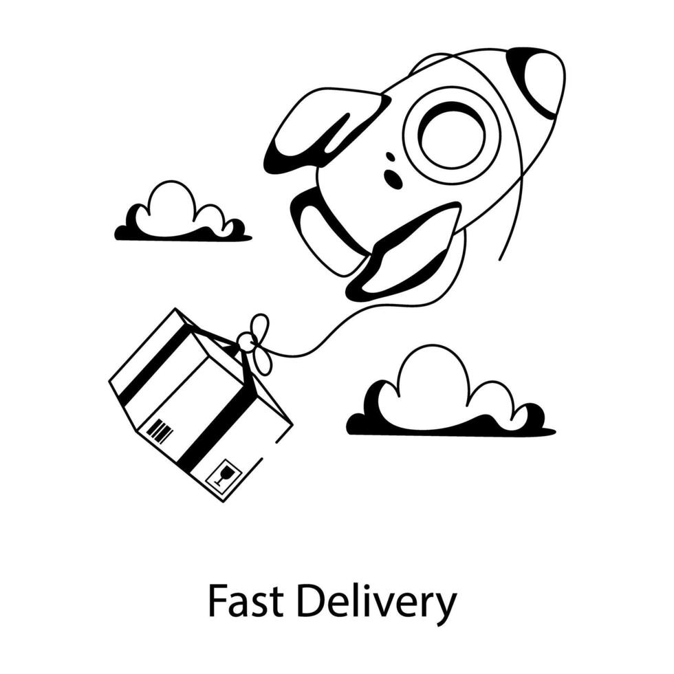 Trendy Fast Delivery vector