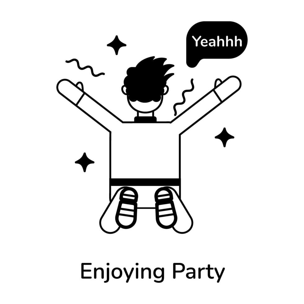 Trendy Enjoying Party vector