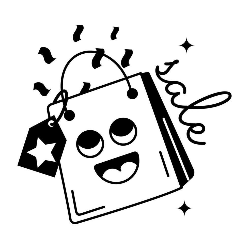 Trendy Sale Bag vector