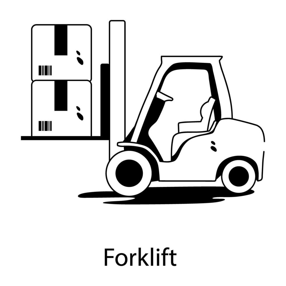 Trendy Forklift Concepts vector