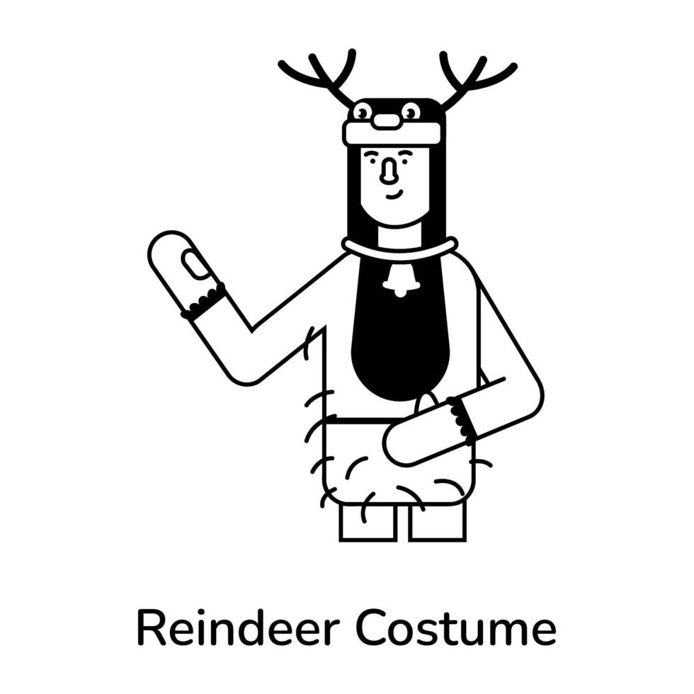 Trendy Reindeer Costume vector