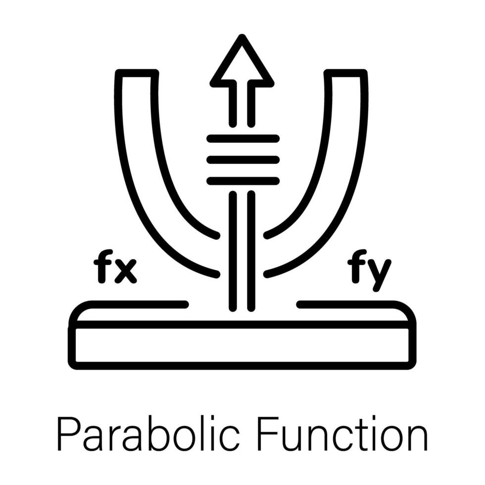 Trendy Parabolic Function vector