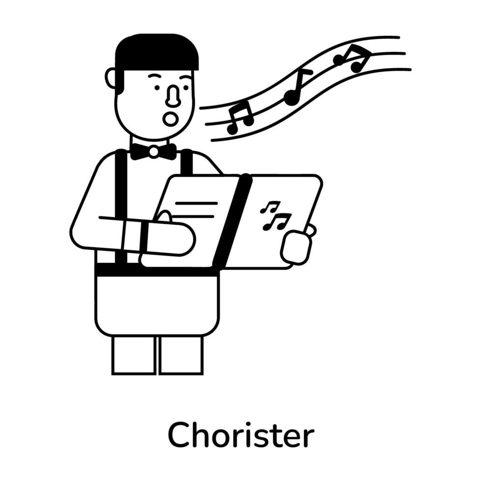 Trendy Chorister Concepts vector