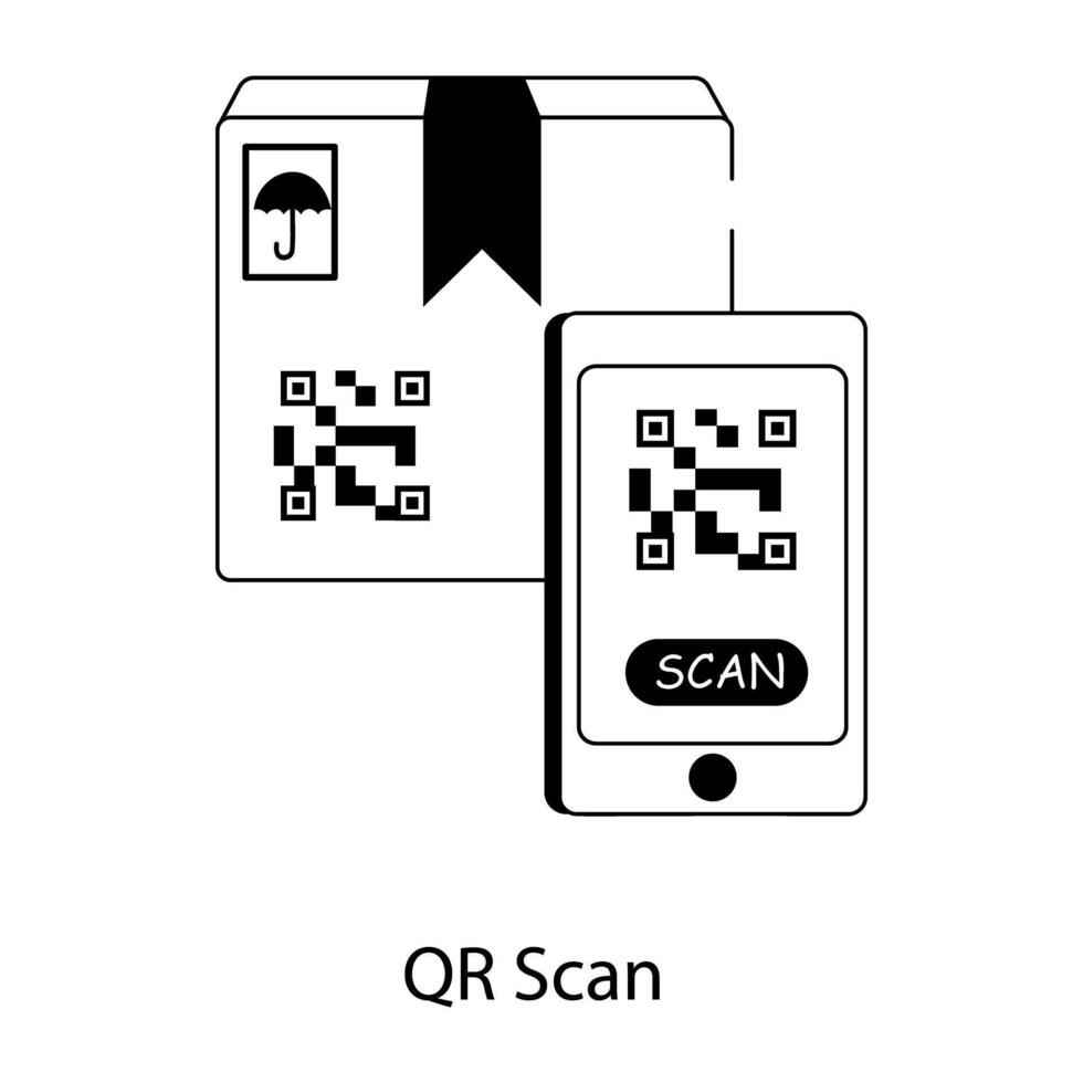 Trendy QR Scan vector