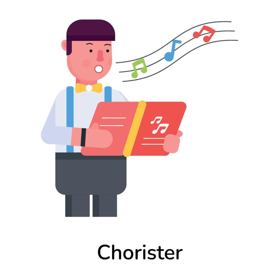Trendy Chorister Concepts vector