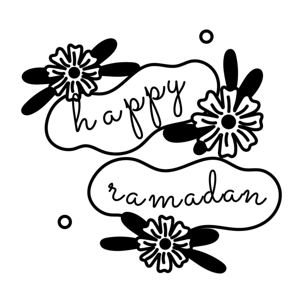 Trendy Ramadan Typography vector