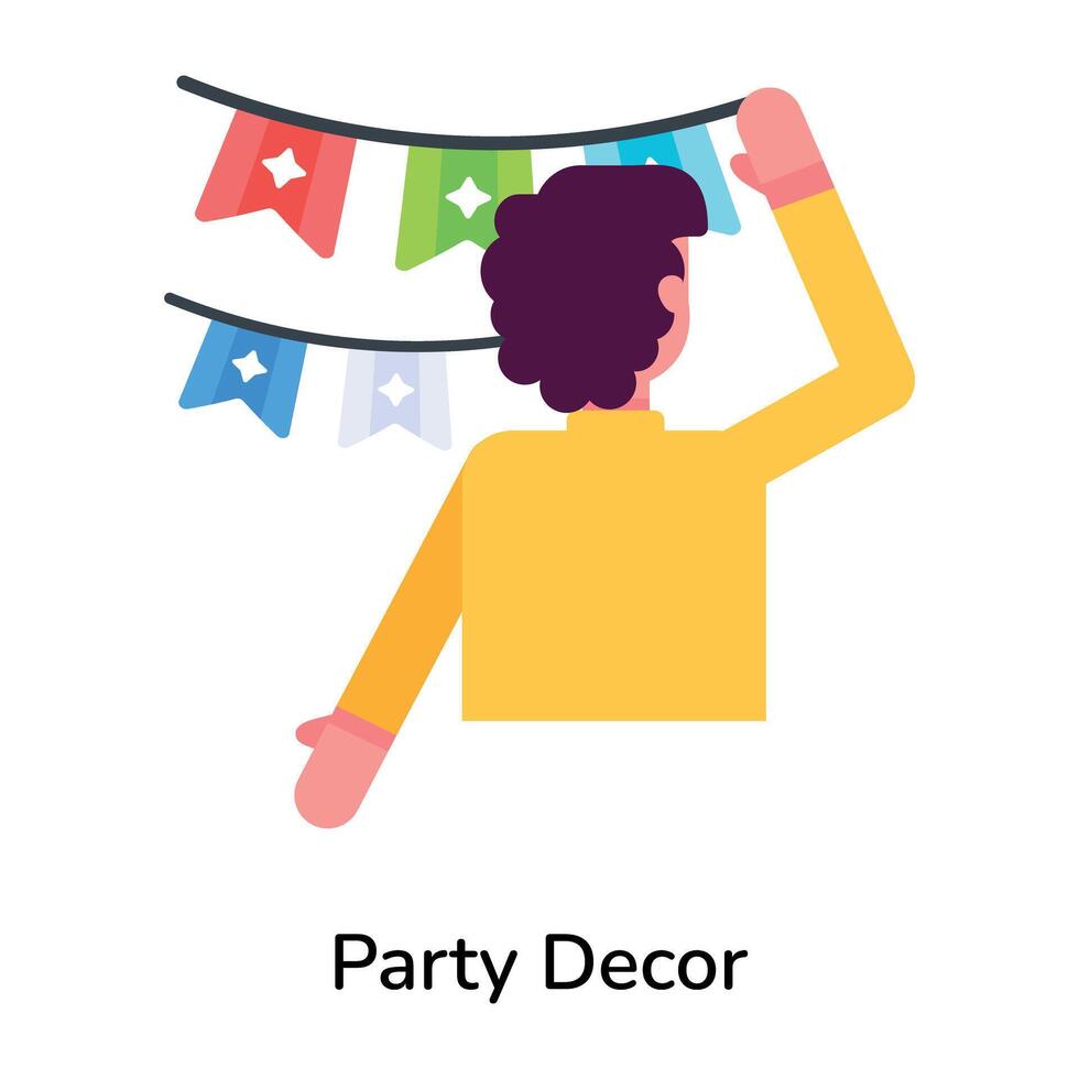 decoración de fiesta de moda vector