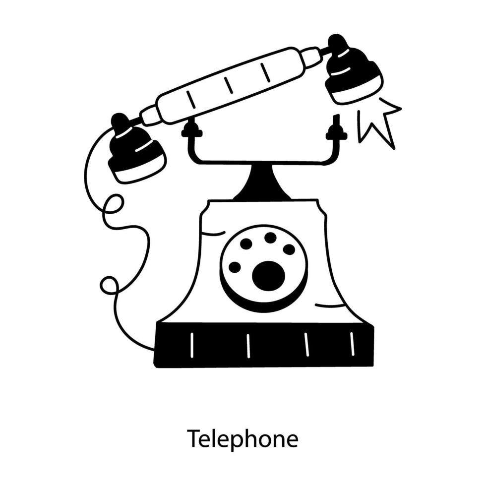 Trendy Telephone Concepts vector