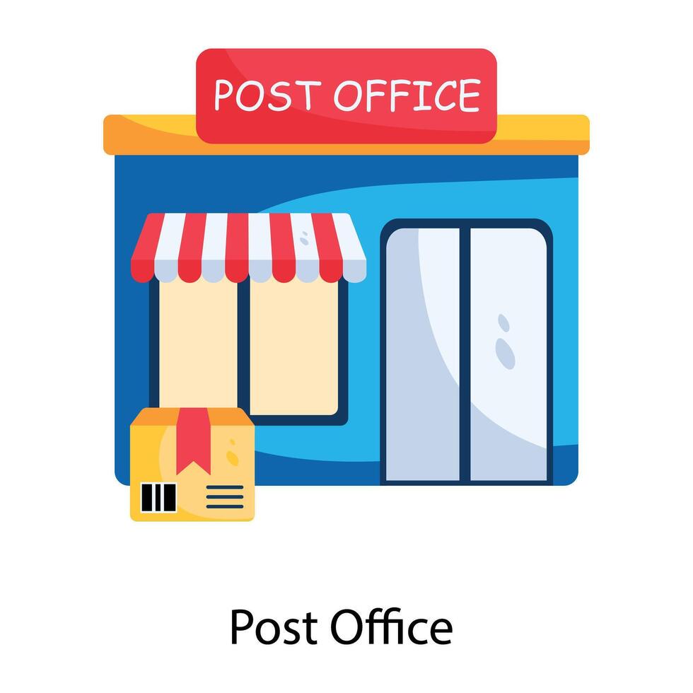 Trendy Post Office vector