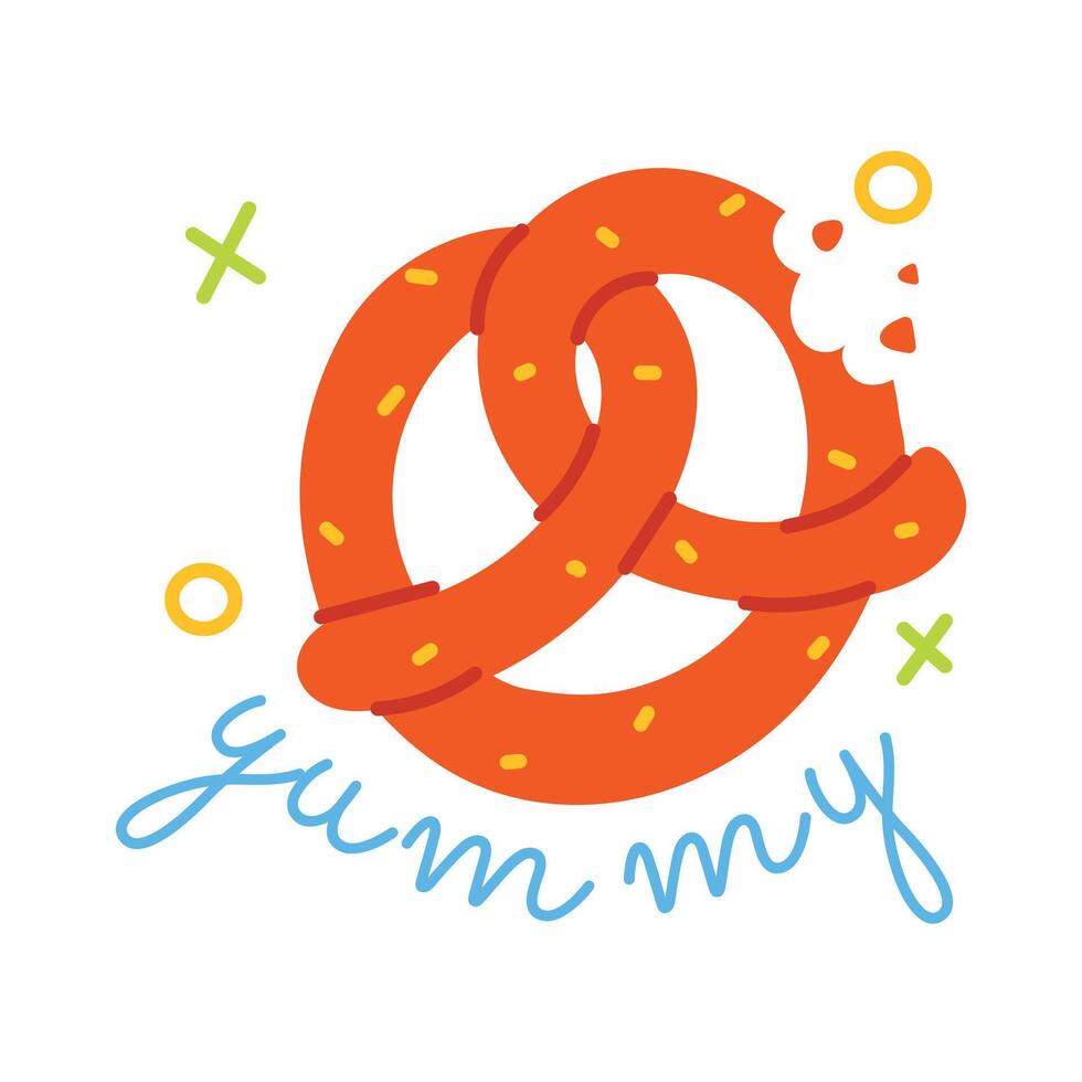 Trendy Pretzel Concepts vector