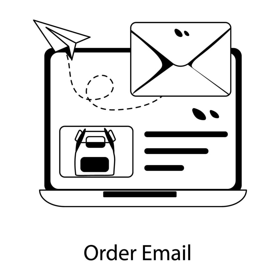 Trendy Order Email vector