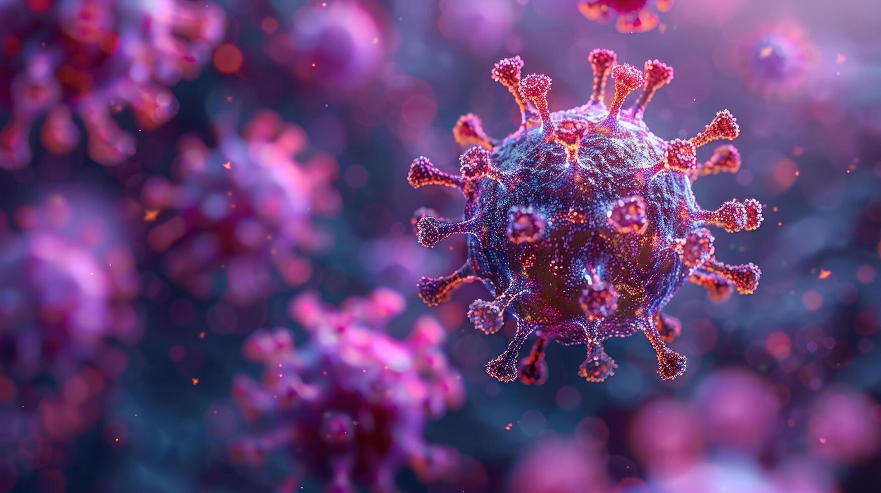 AI generated Close-Up of a Corona Virus Outbreak photo