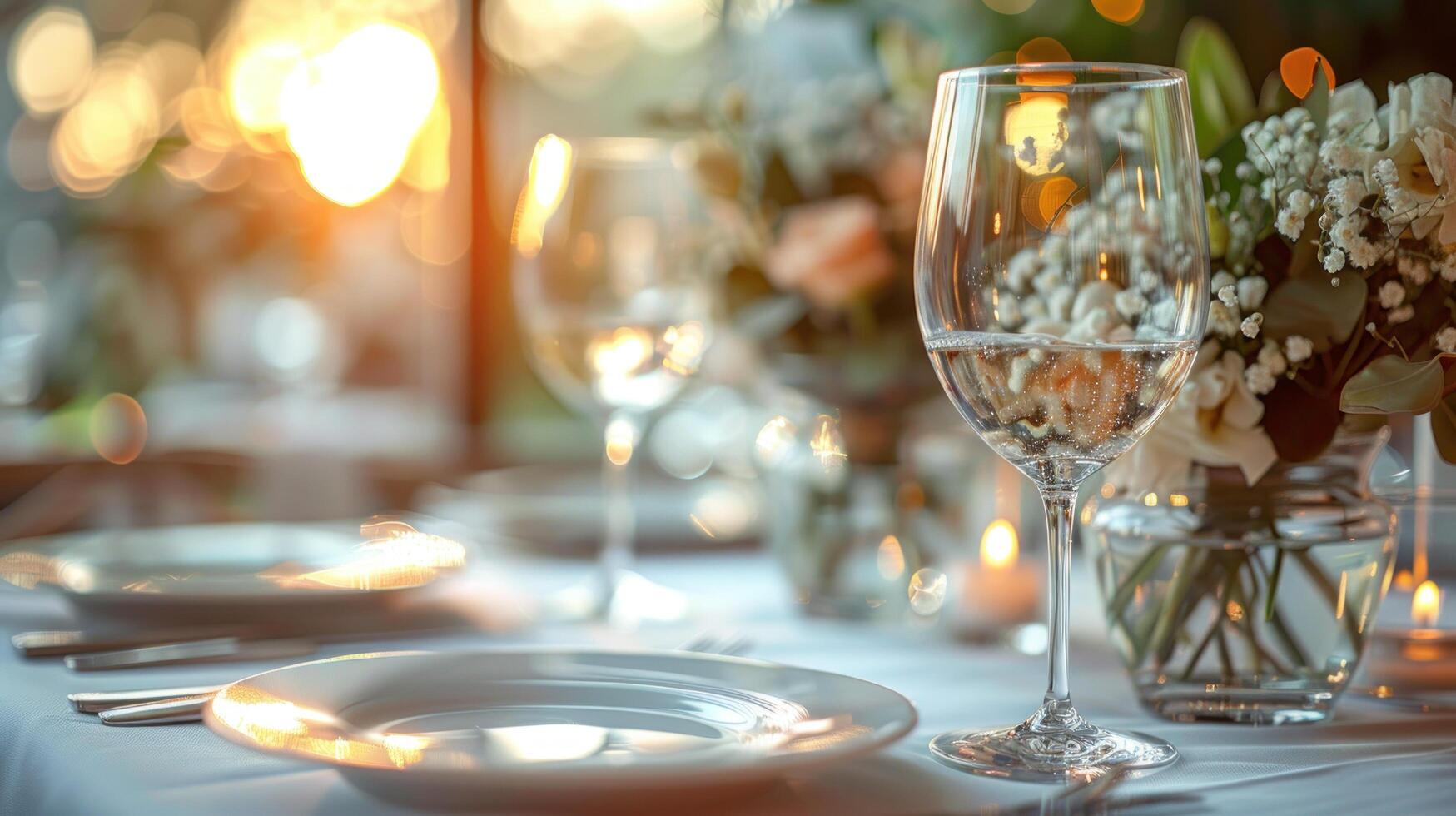 ai generado mesa con florero de flores foto