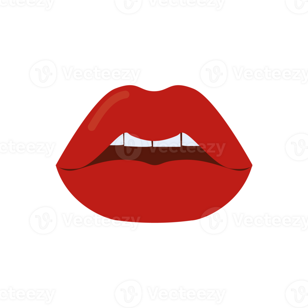 Sexy red lips isolated. 40268131 PNG