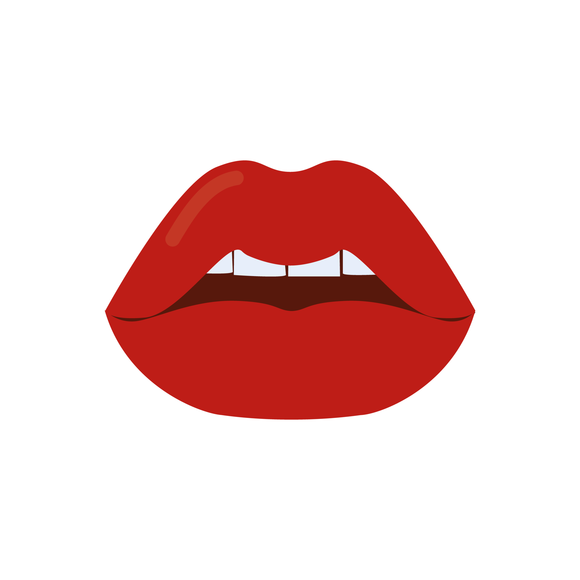 Sexy red lips isolated. 40268131 PNG