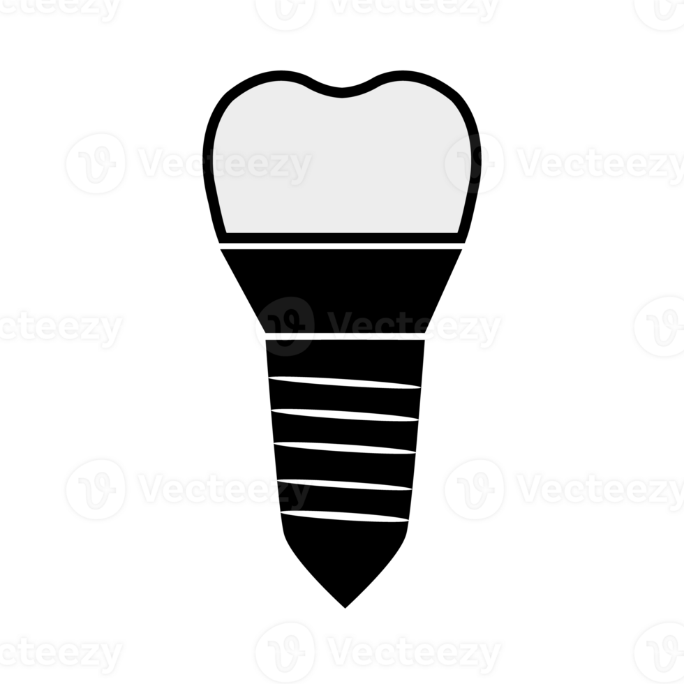 Dental implant glyph icon, stomatology and dental, implantation sign png