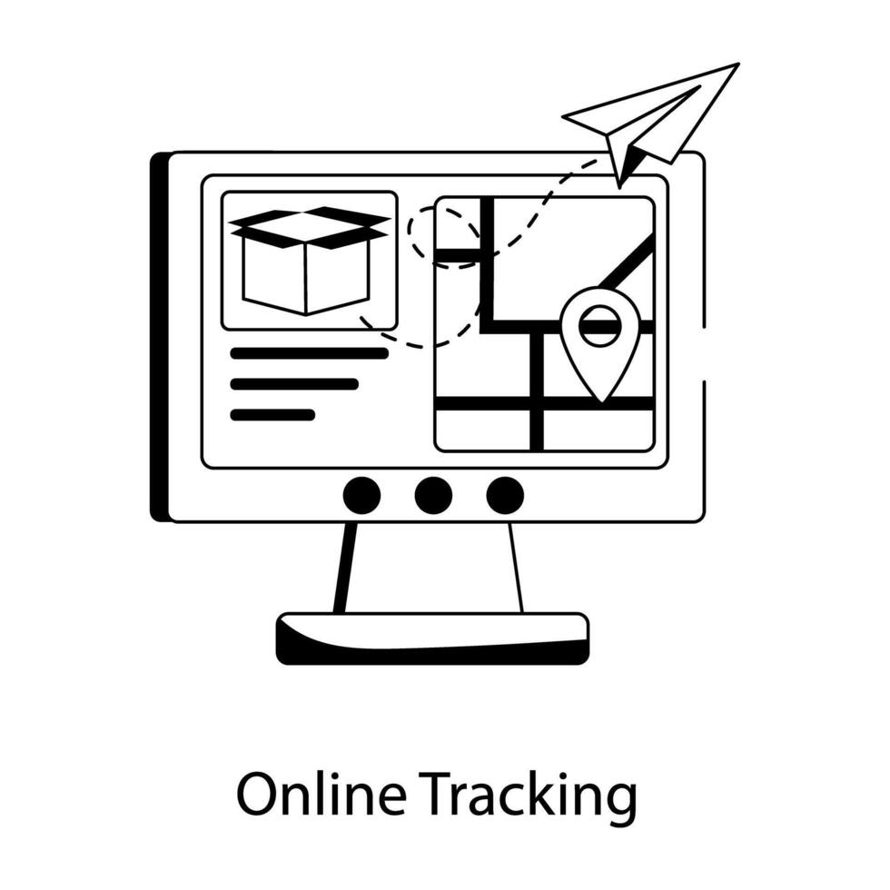 Trendy Online Tracking vector