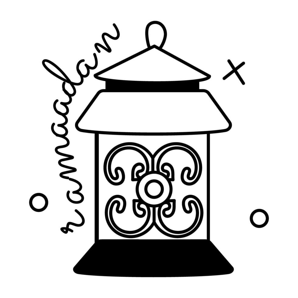 Trendy Ramadan Lantern vector