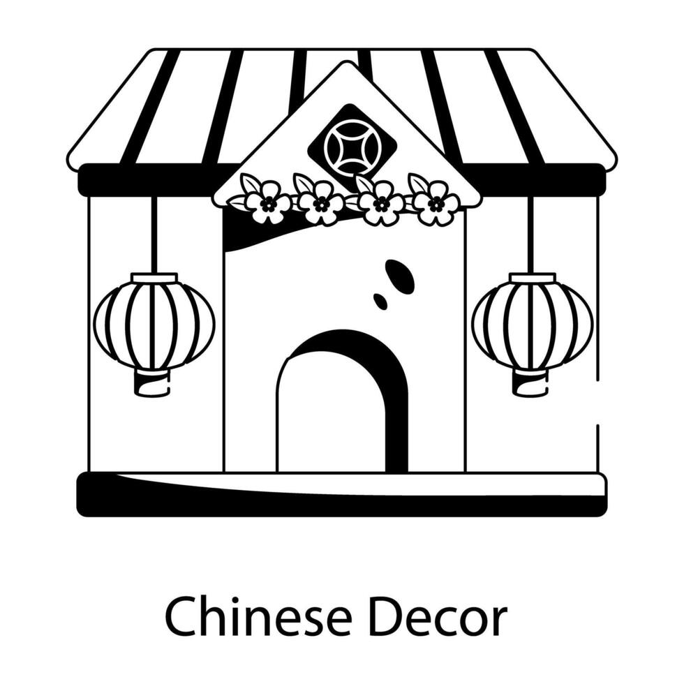 decoración china de moda vector