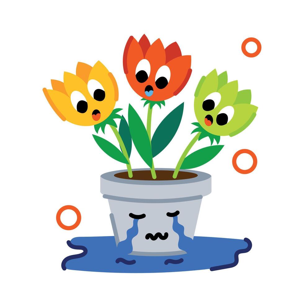 Trendy Garden Flowers vector