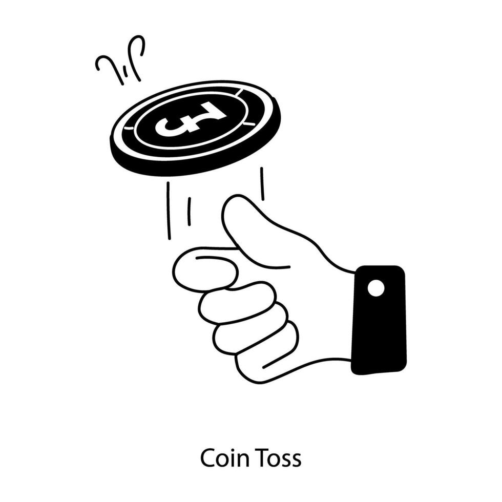 Trendy Coin Toss vector