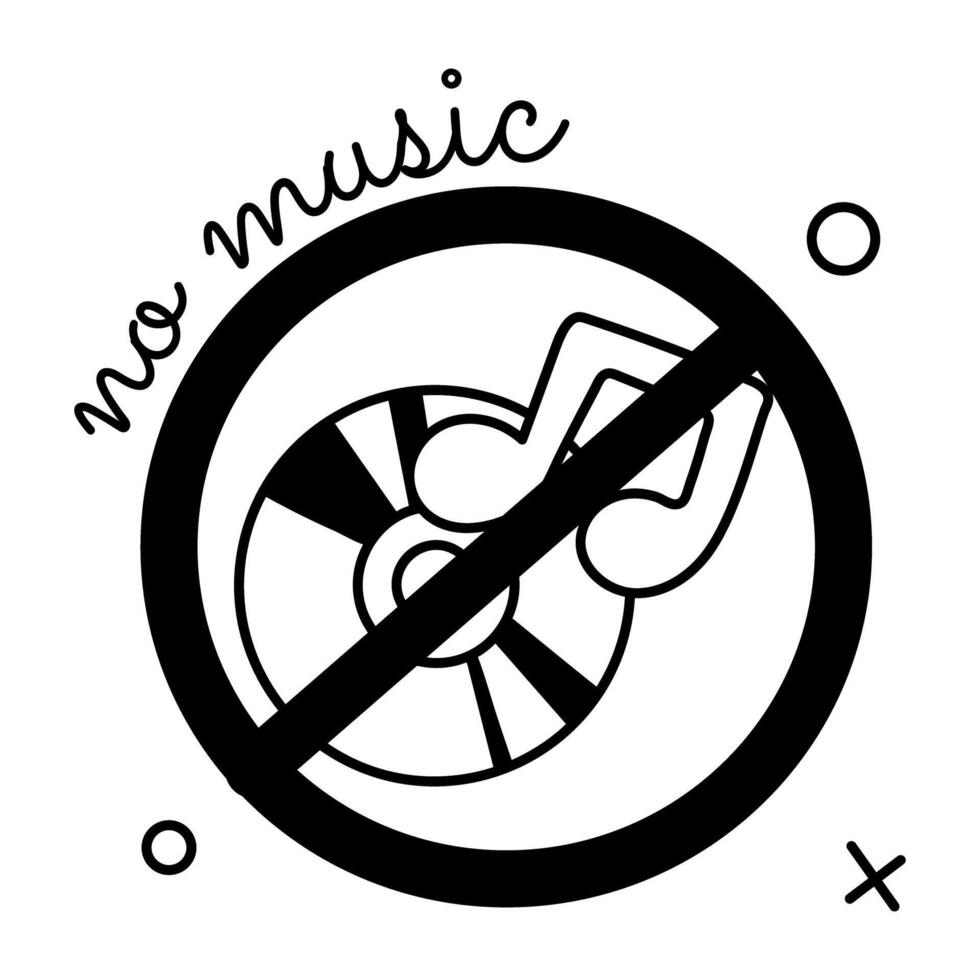Trendy No Music vector