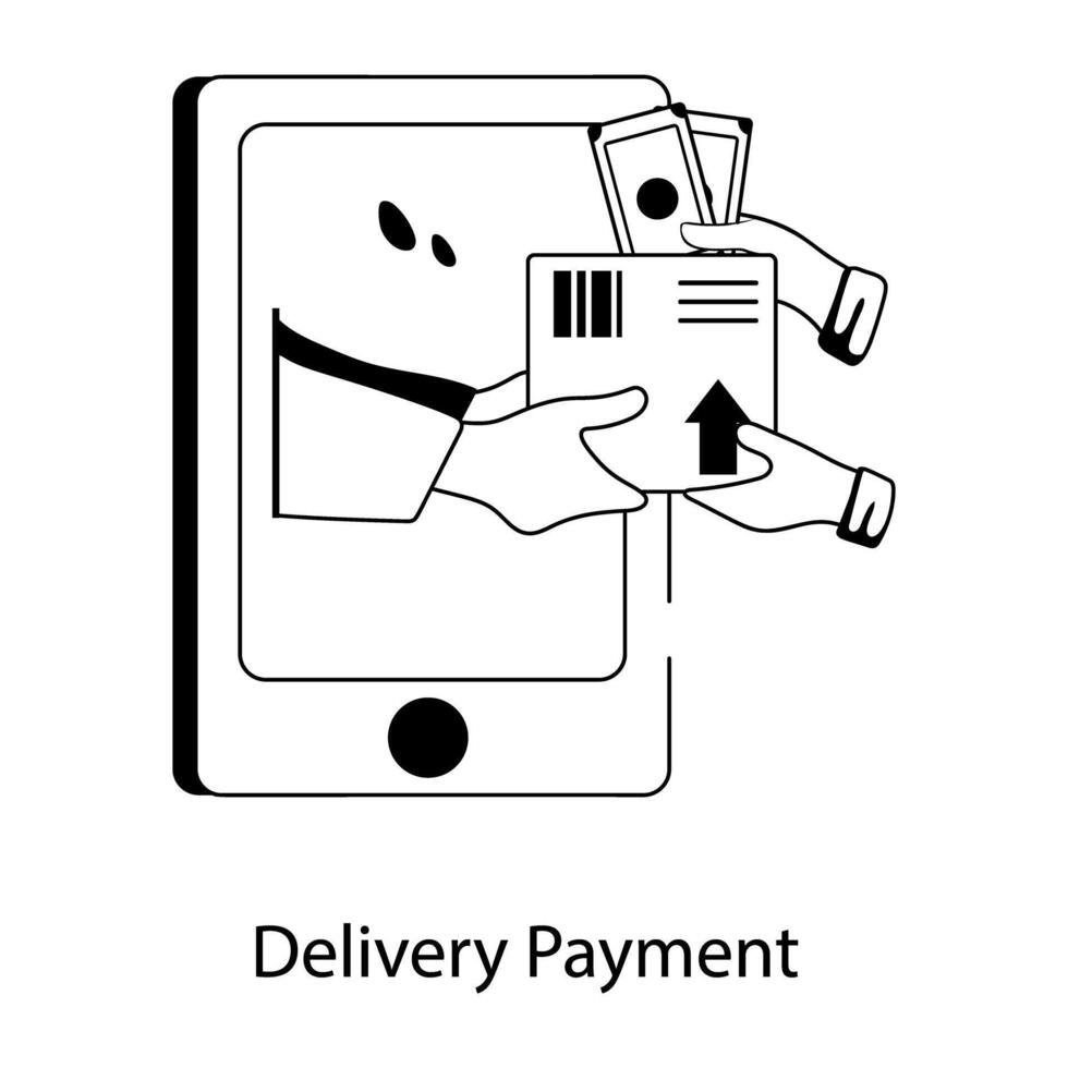 Trendy Delivery Payment vector