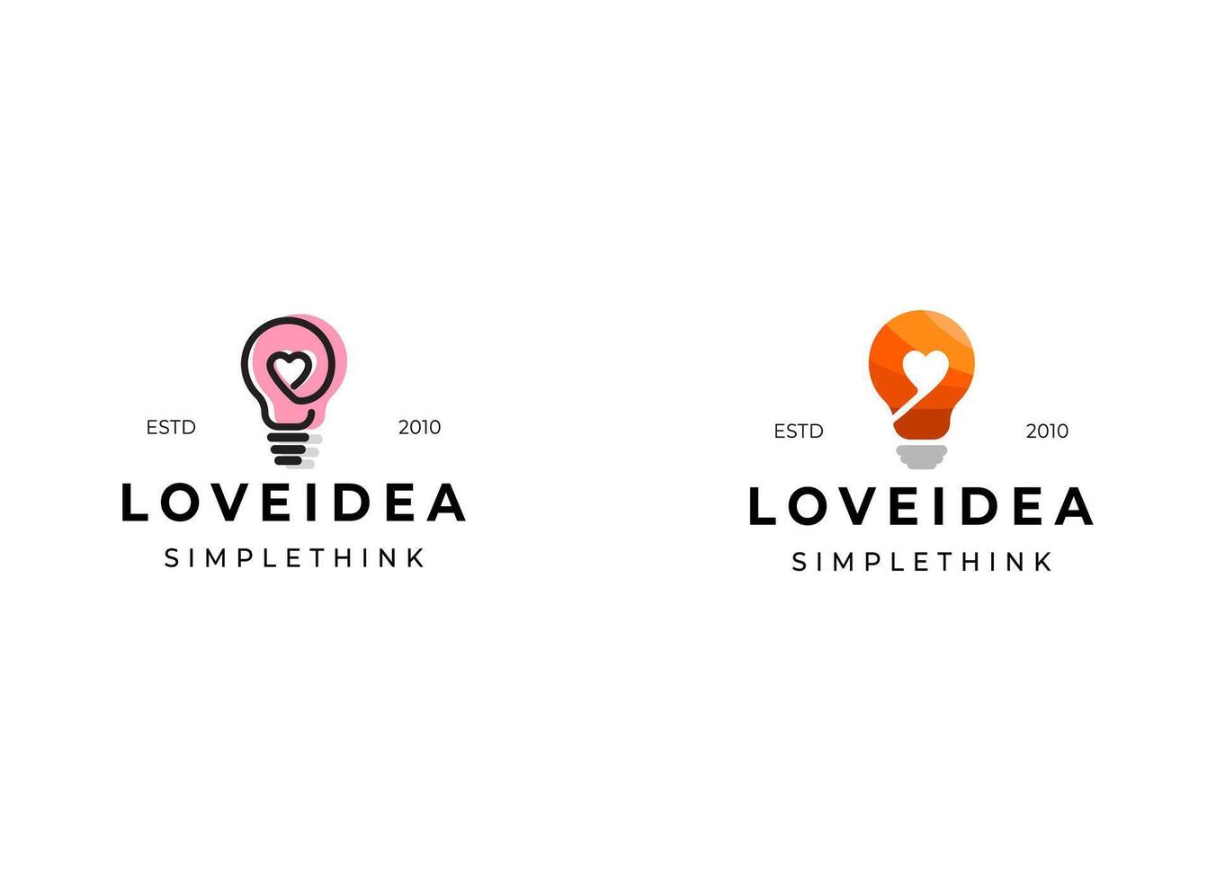 logo modelo Fresco idea, pensamiento, lámpara, bombilla. marca, marca, compañía, corporativo, identidad, logotipo limpiar y moderno estilo diseño vector