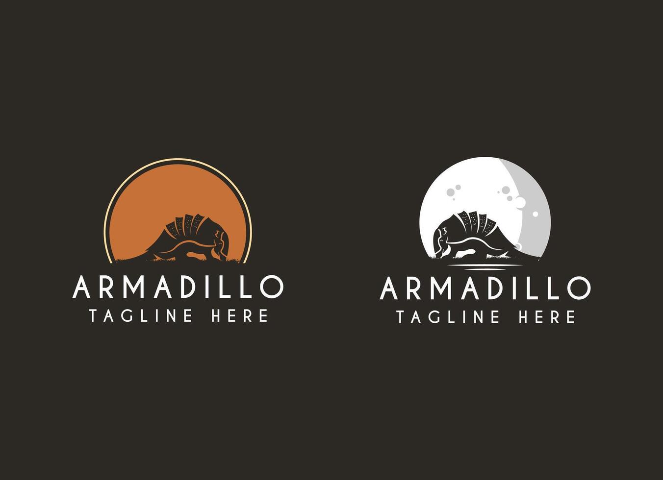 armadillo hipster vintage logo vector icon illustration