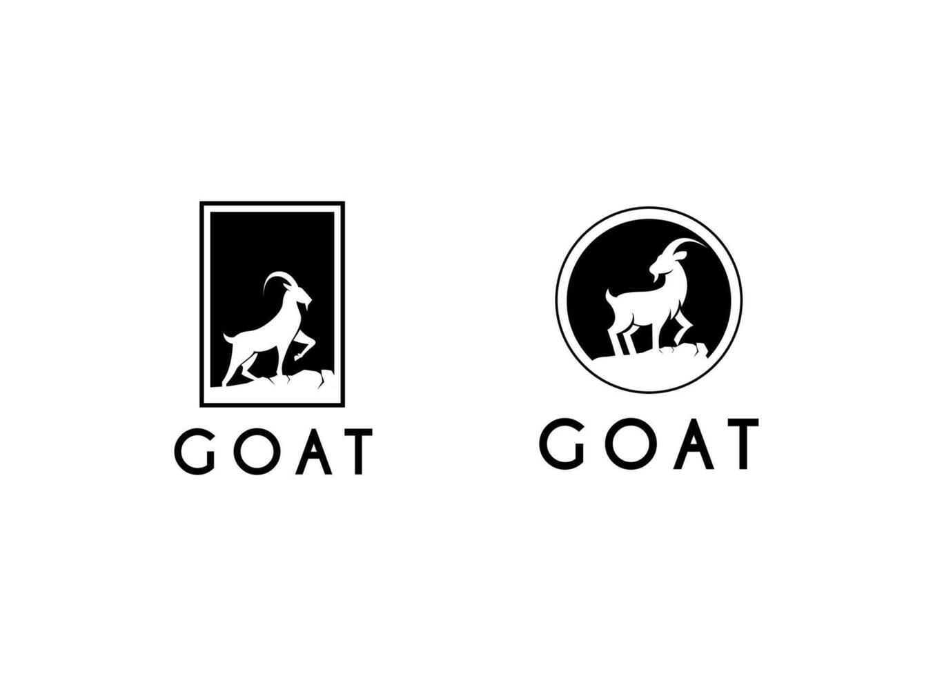 Goat logo design. Goat farming and fresh milk logo. vector