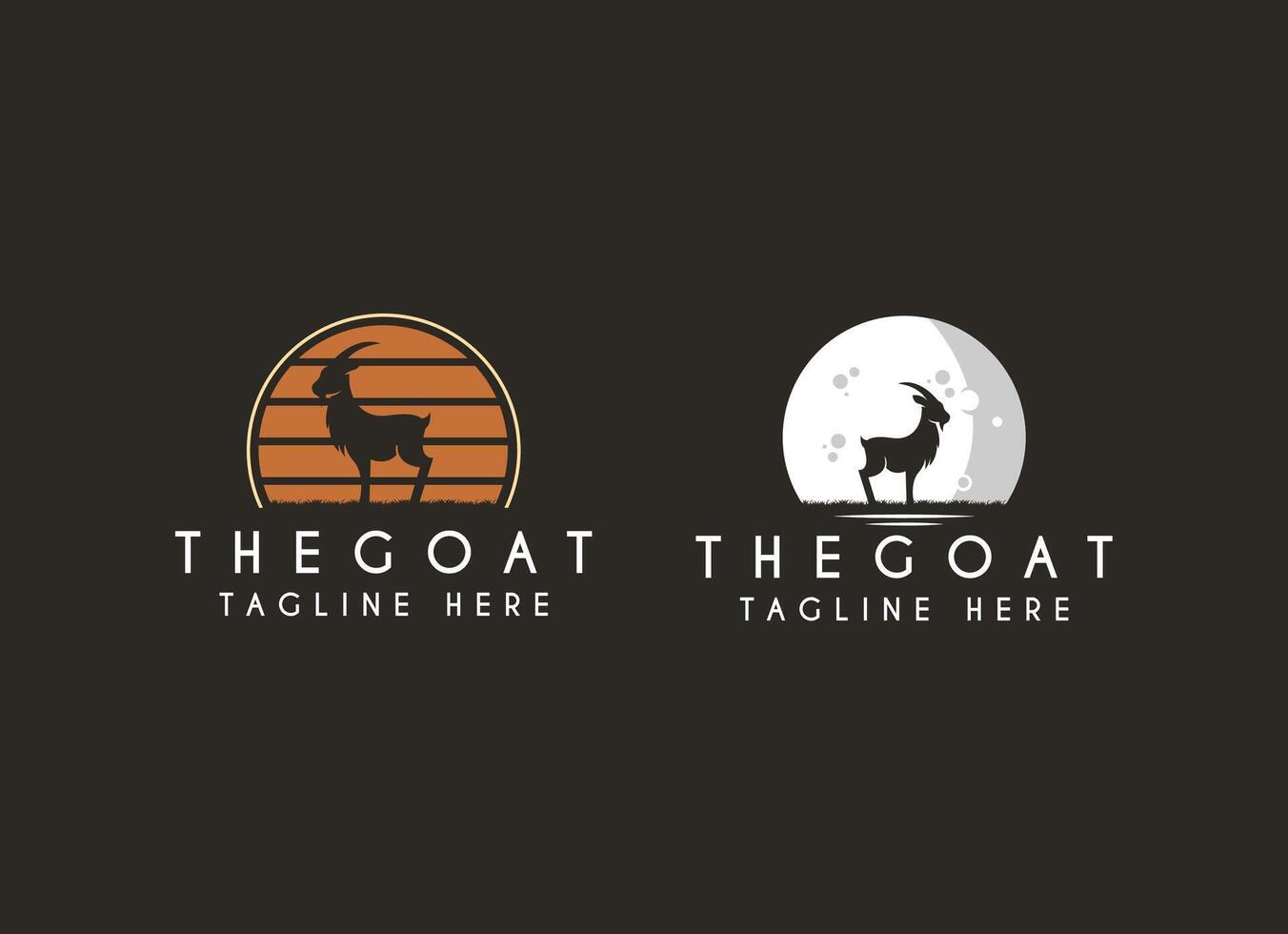 Goat logo design. Goat farming and fresh milk logo. vector