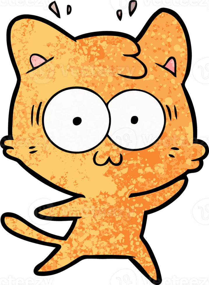 cartoon surprised cat png