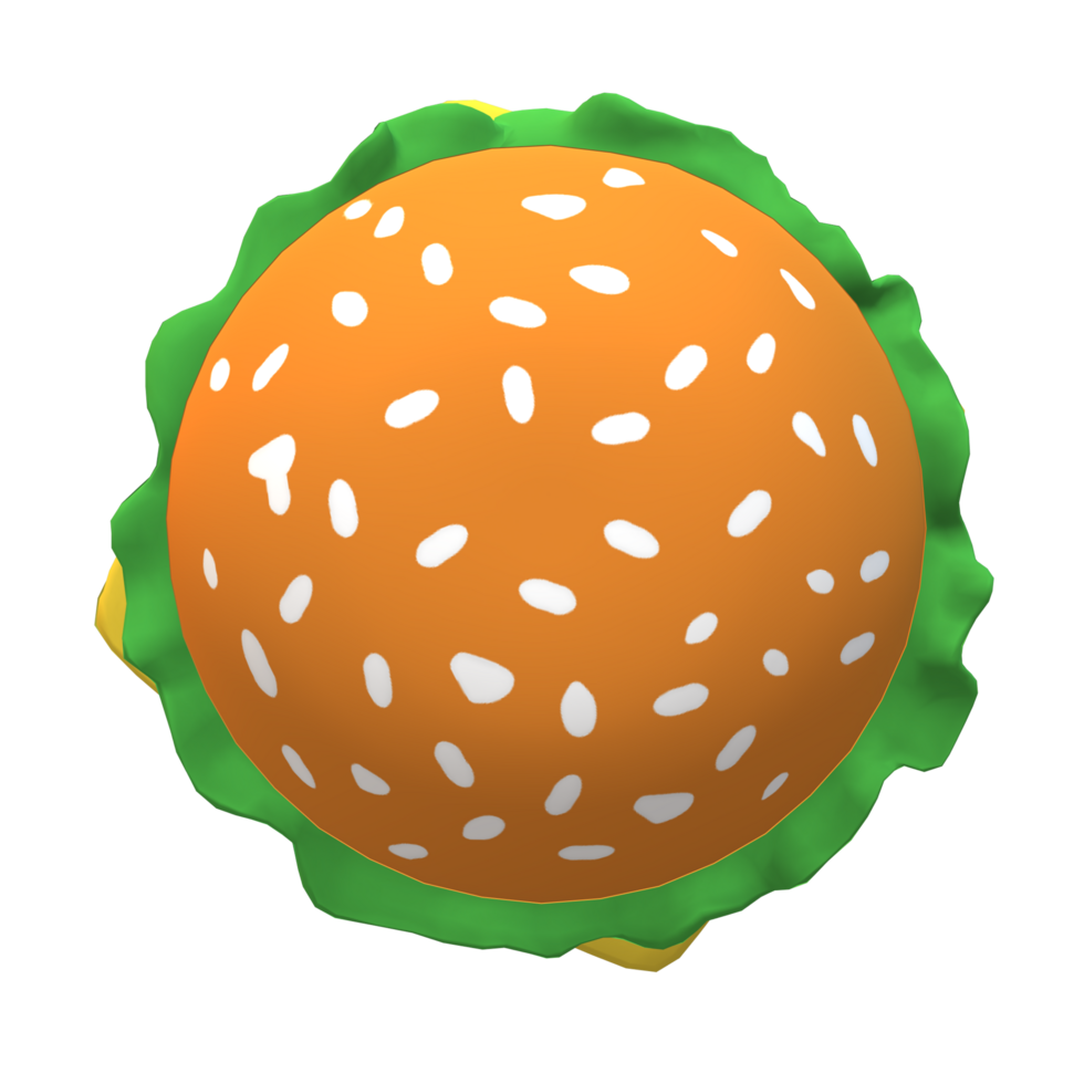 Hamburger 3d voedsel png