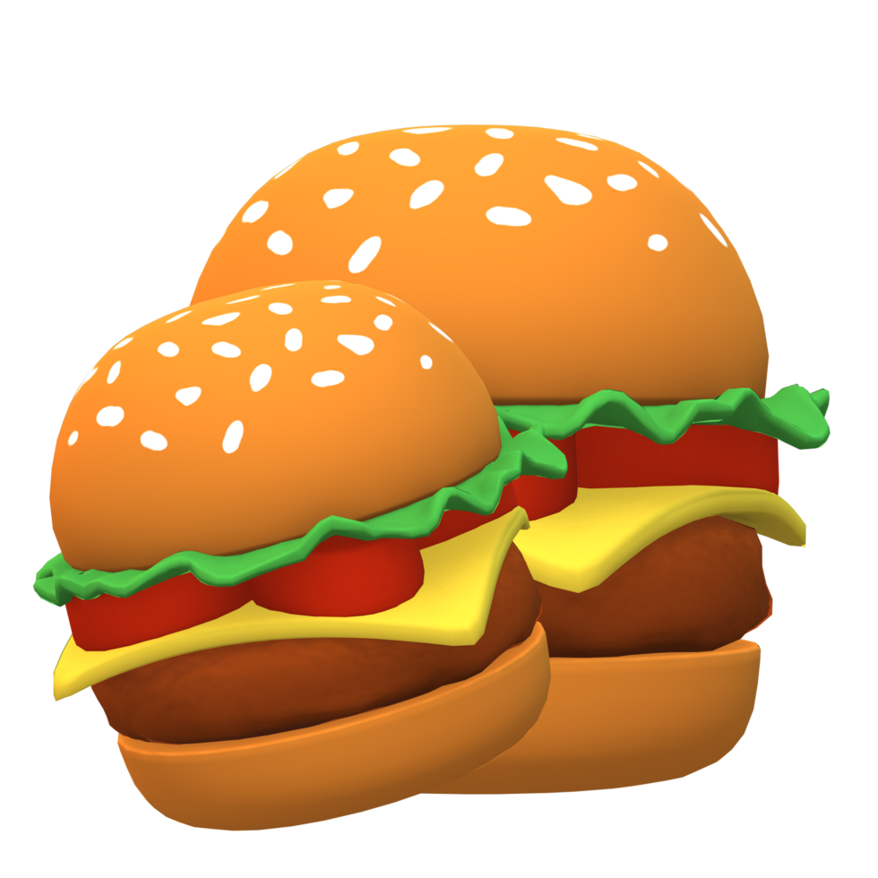 hamburguesa 3d comida png