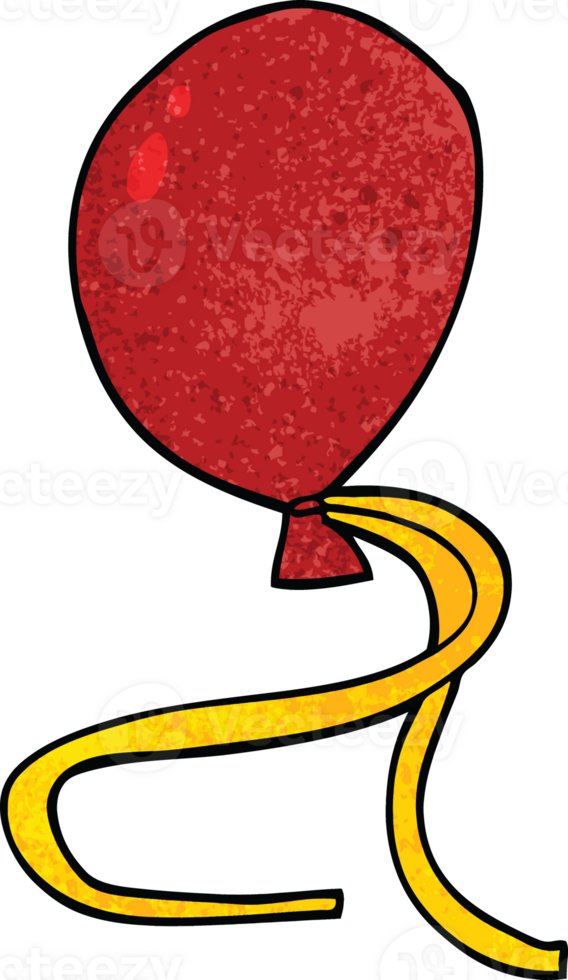 cartoon doodle red balloon png