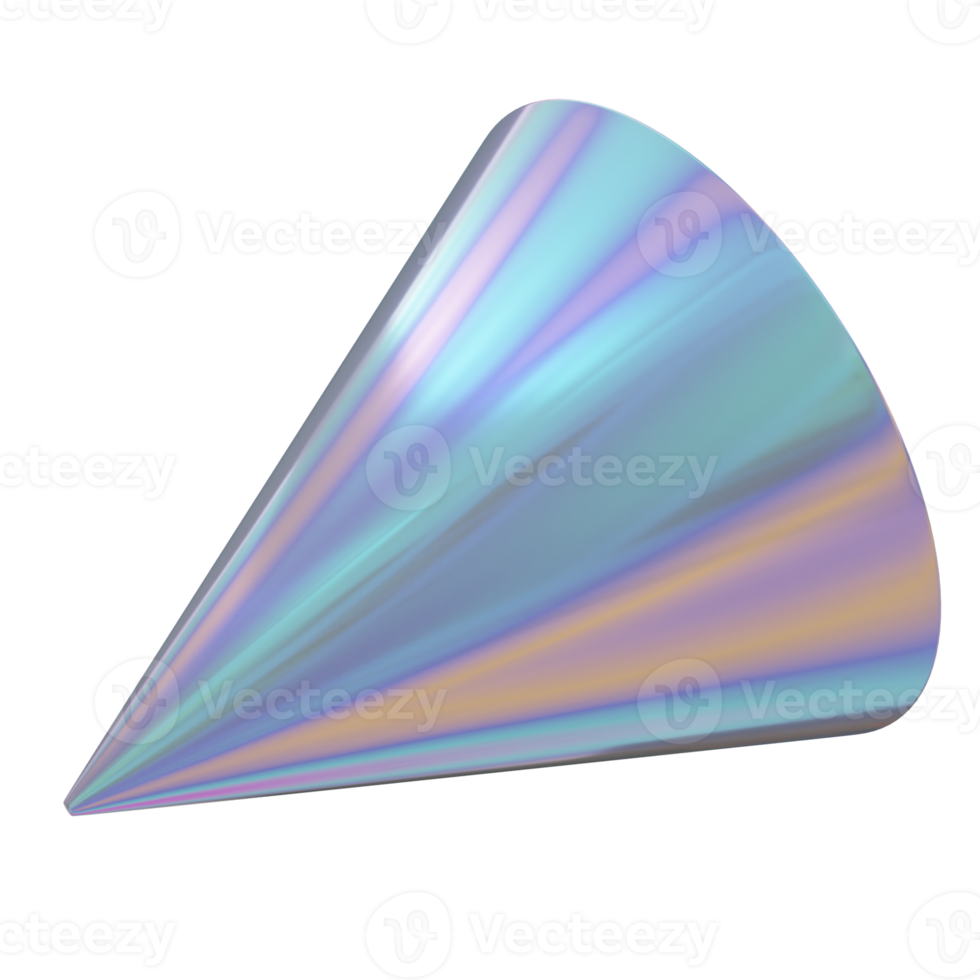 holographic geomatry shapes abstract gradient color icon png