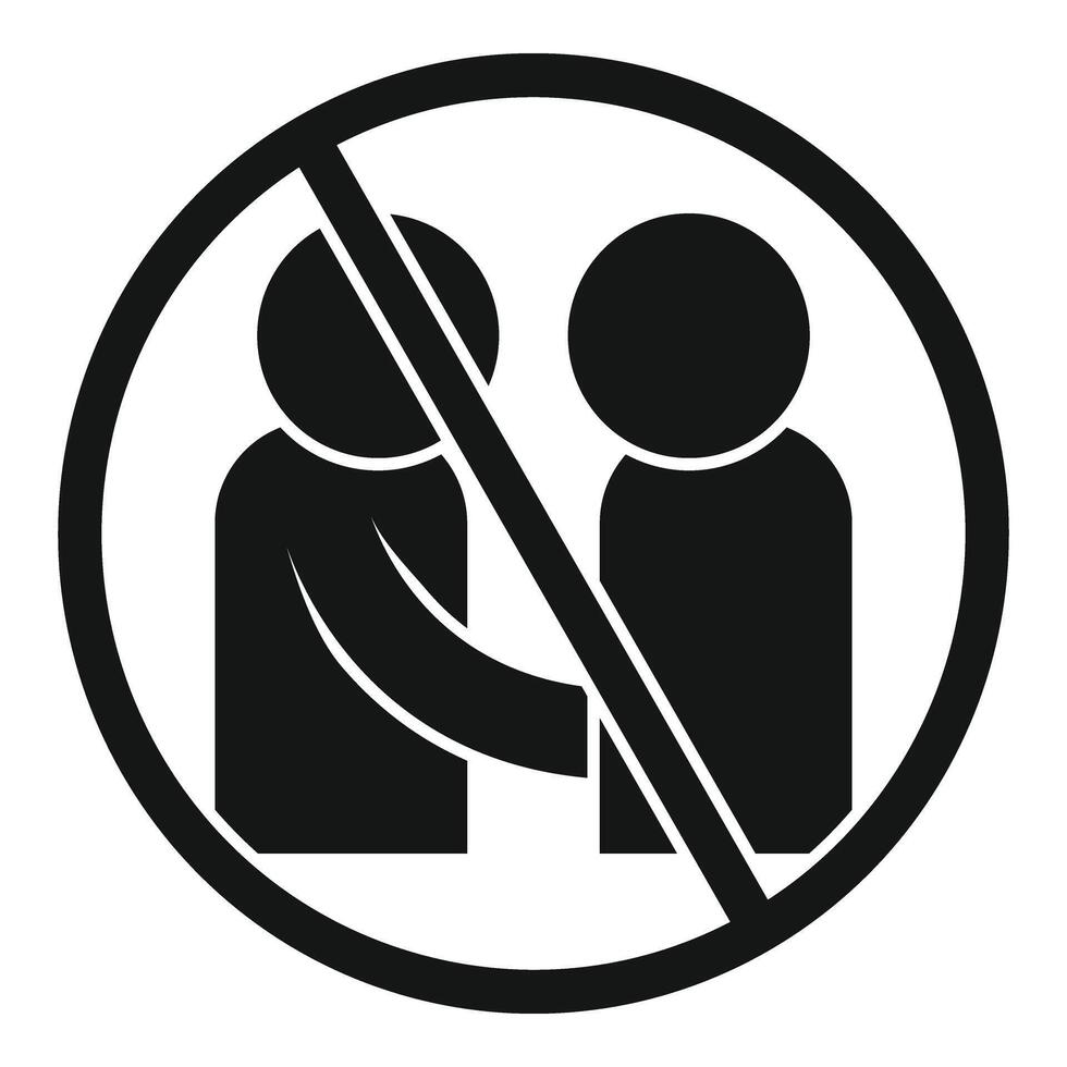 Avoid group person shake icon simple vector. Gesture crowd vector