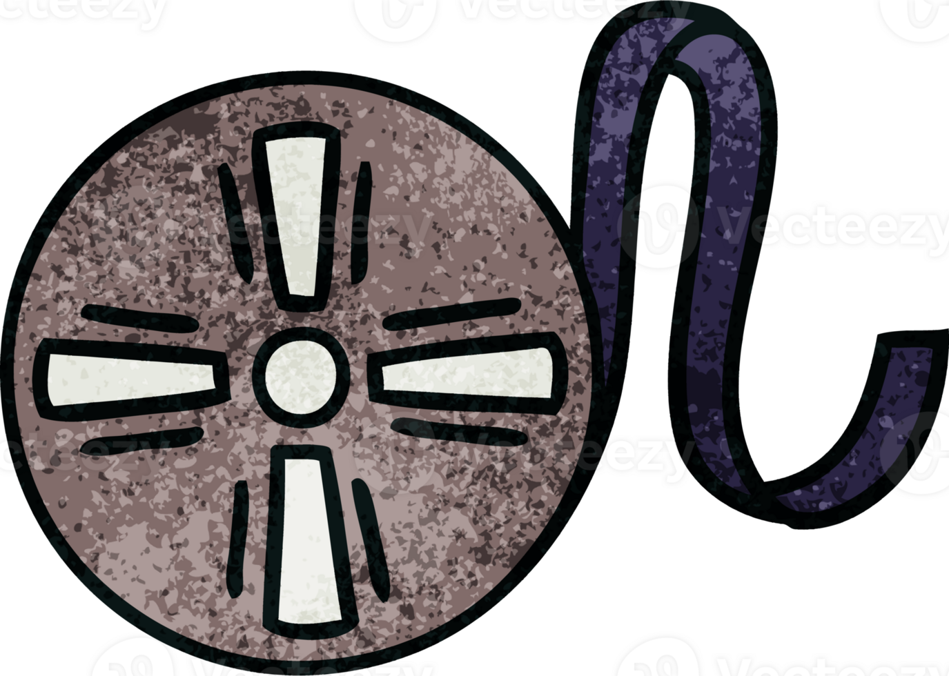 retro grunge texture cartoon of a movie tape png