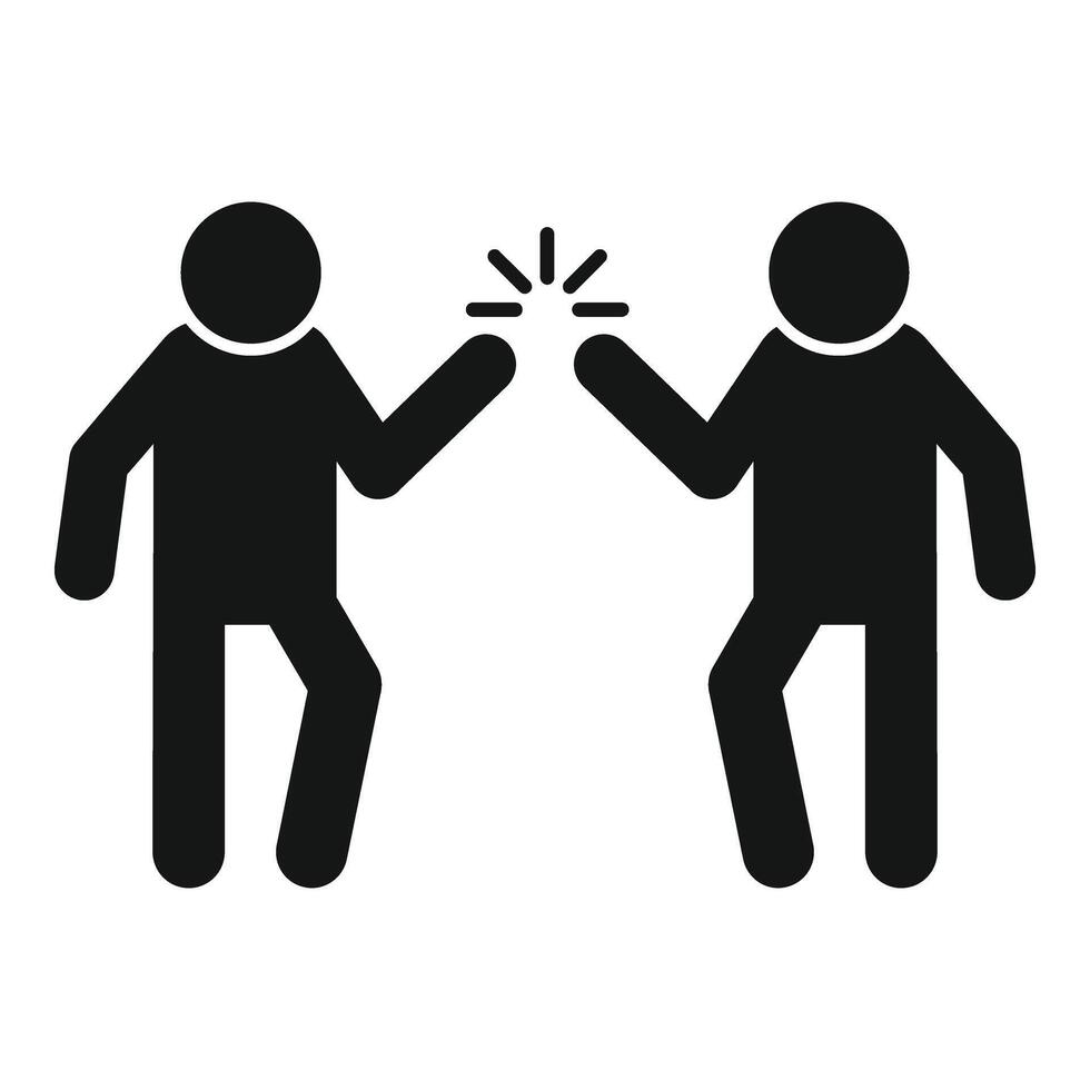 People street clap icon simple vector. Avoid contact vector