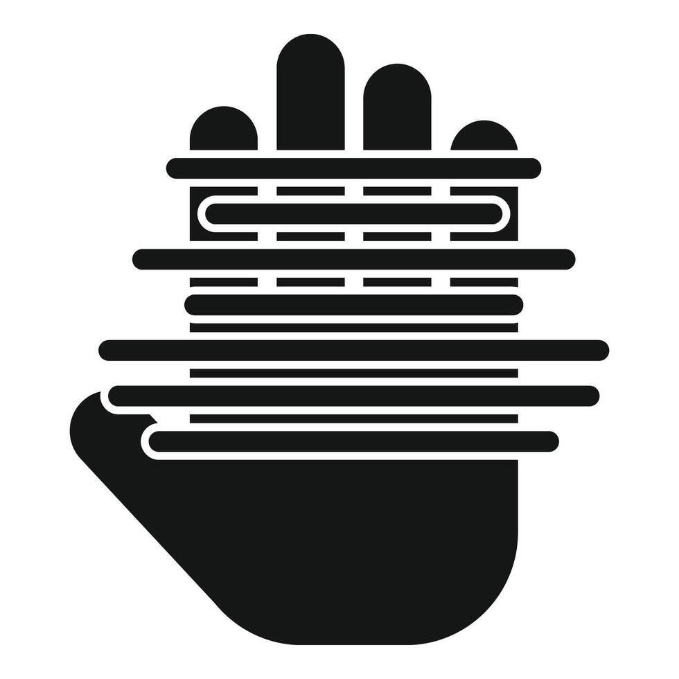 Access palm icon simple vector. Scanning verification vector