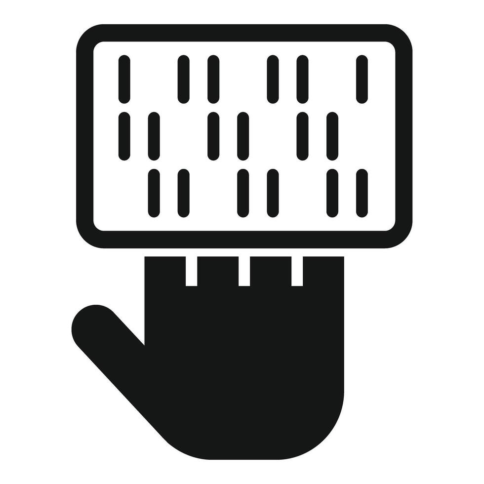 Scanning palm fingers icon simple vector. Solitary smart vector