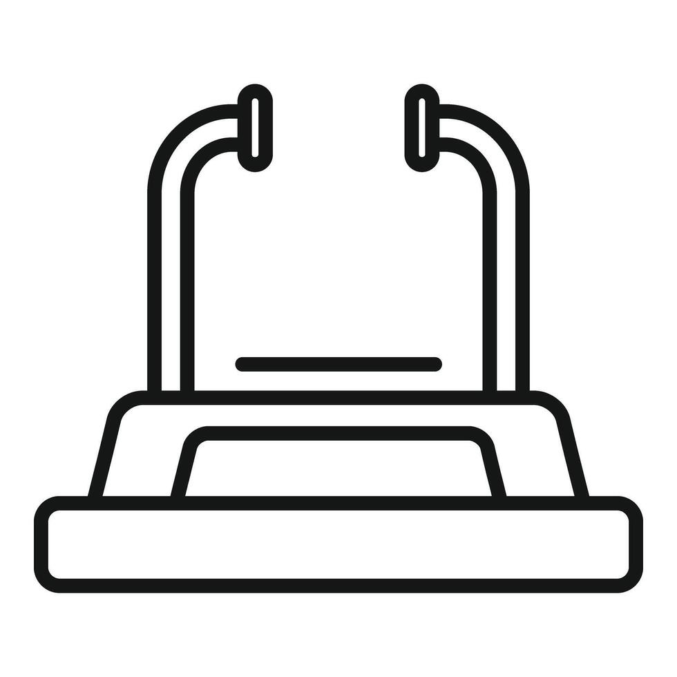 Augmented reality platform icon outline vector. 360 game tech vector