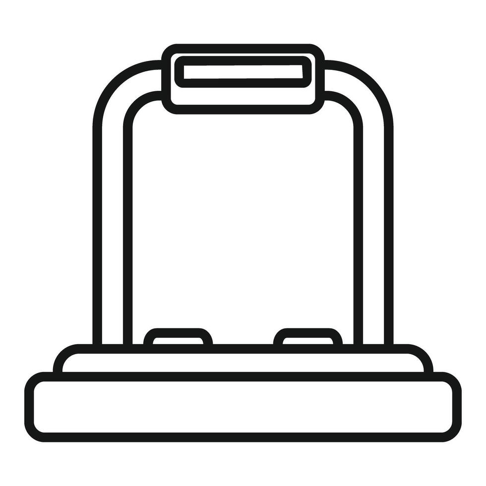 Vr platform icon outline vector. Digital virtual projection vector
